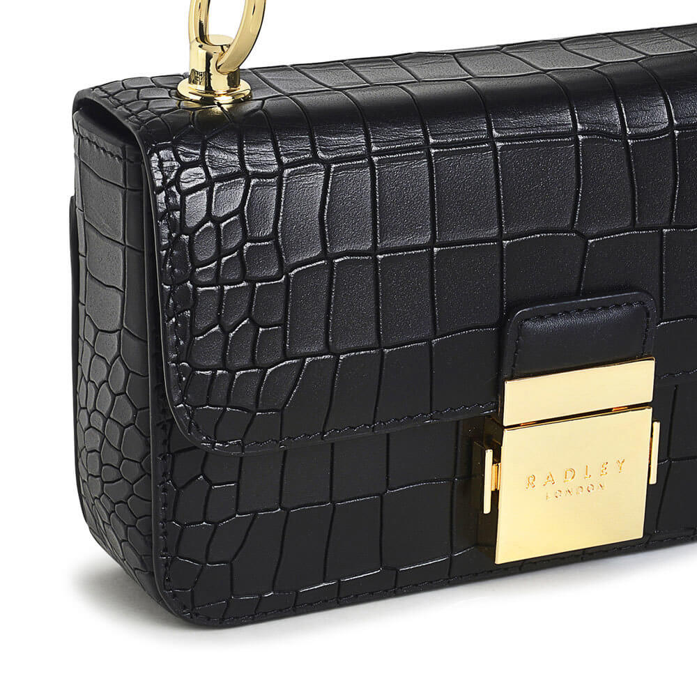Faux croc shop mini bag